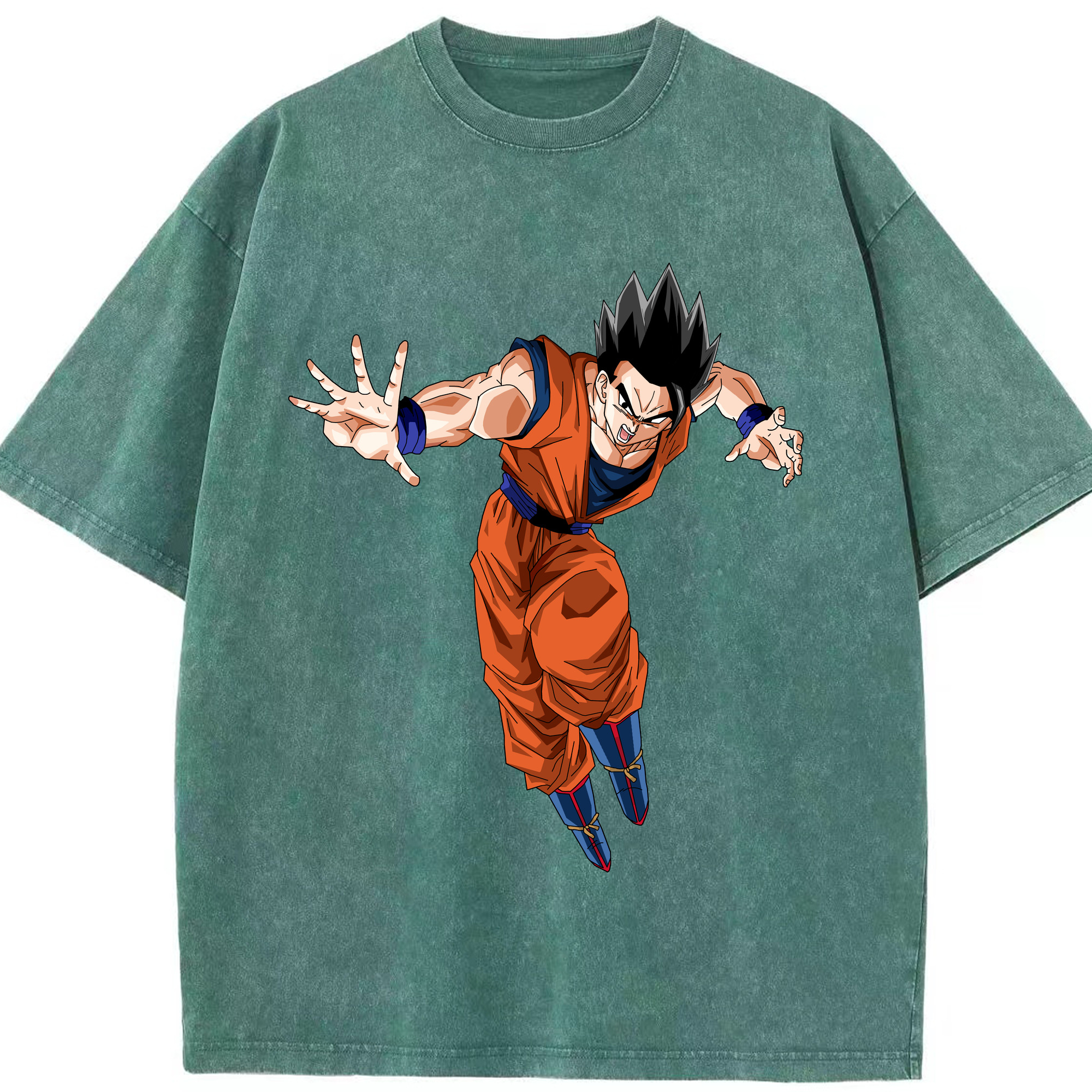 （画像用） ドラゴンボール 孫 悟飯（そんごはん）DRAGON BALL Son Gohan 綿100% ヴィンテージ風 半袖Tシャツ（フロントプリント）